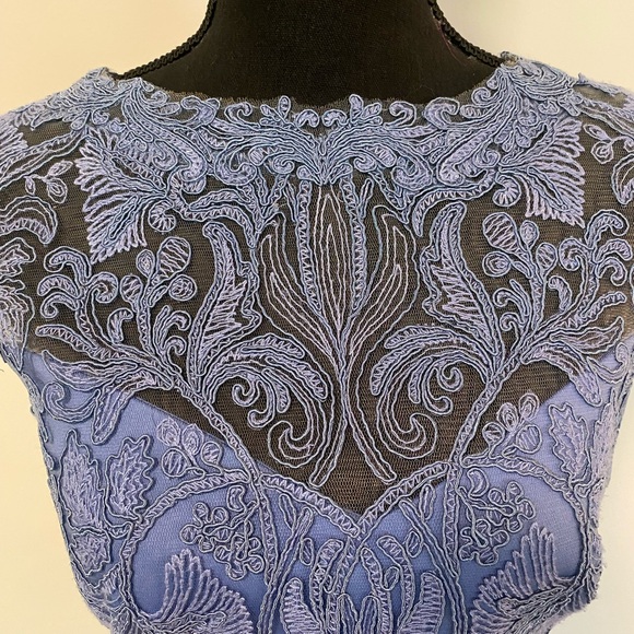 Tadashi Shoji Corded Lace Cap-Sleeve Cocktail Dress - Picture 6 of 12